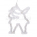Фигура светодиодная "Санта Клаус" на присоске с подвесом, белый, SL501-018