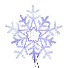 Фигура световая "Снежинка" цвет белая/синяя, размер 60*60 см, с контролером NEON-NIGHT