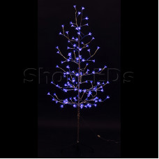 Дерево комнатное "Сакура", ствол и ветки фольга, высота 1.5 метра, 120 светодиодов синего цвета, трансформатор IP44 NEON-NIGHT, SL531-273
